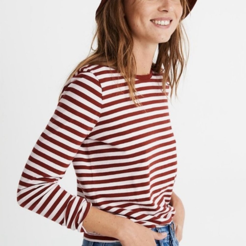 Madewell striped cotton long sleeve